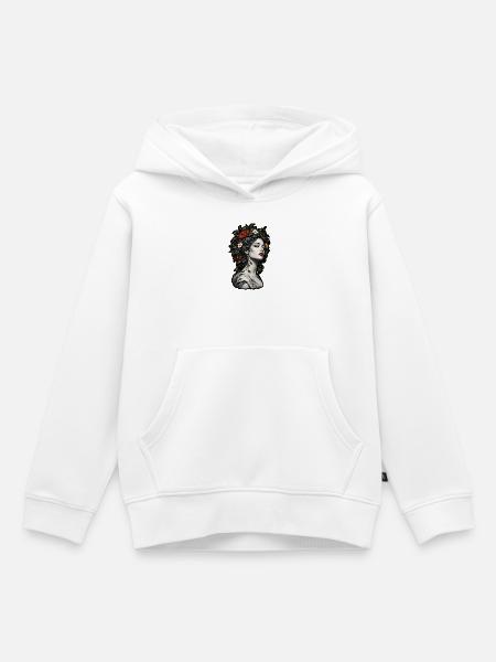 Botanische Muse - Kinder Premium Organic Hoodie - Weiß