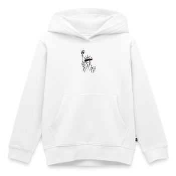 Freiheitsstatue – Liberté toujours! Punk Design - Kinder Premium Organic Hoodie - Weiß - Vorne - AI Model Kid Female (0cm)