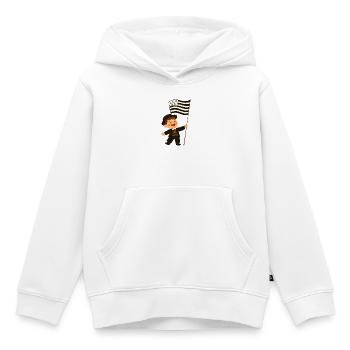 Glücklicher bretonischer Junge mit der Flagge der Bretagne - Kinder Premium Organic Hoodie - Weiß - Vorne - AI Model Kid Female (0cm)