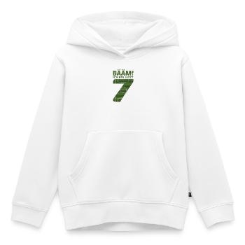 7. Geburtstag Sieben Fußball - Kinder Premium Organic Hoodie - Weiß - Vorne - AI Model Kid Female (0cm)