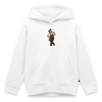 Hausmeister mit Matcha Latte – Lustiges Motiv - Kinder Premium Organic Hoodie - Weiß - Vorne - AI Model Kid Female (0cm)