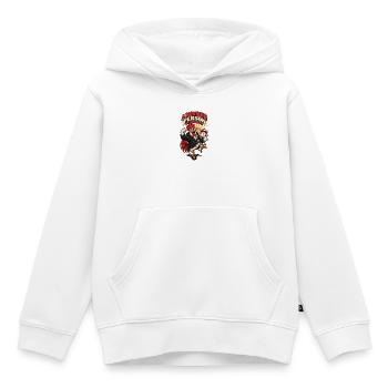 RobVibe Wild Club – Unbeabsichtigter Morgenhahn - Kinder Premium Organic Hoodie - Weiß - Vorne - AI Model Kid Female (0cm)