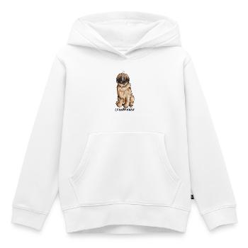 Leon der Leonberger - Kinder Premium Organic Hoodie - Weiß - Vorne - AI Model Kid Female (0cm)
