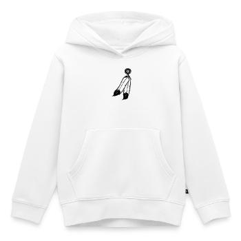 Bijoux en plumes - Sweat Premium à capuche enfant bio - blanc - Devant - AI Model Kid Female (0cm)