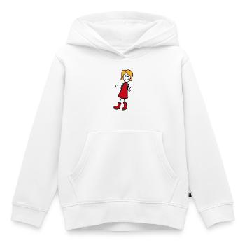 Frau - Kinder Premium Organic Hoodie - Weiß - Vorne - AI Model Kid Female (0cm)