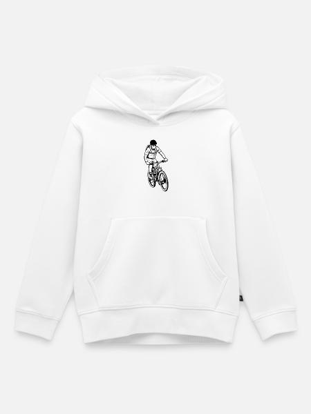 Mountainbiker - Kinder Premium Organic Hoodie - Weiß