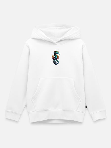 Seepferdchen - Kinder Premium Organic Hoodie - Weiß