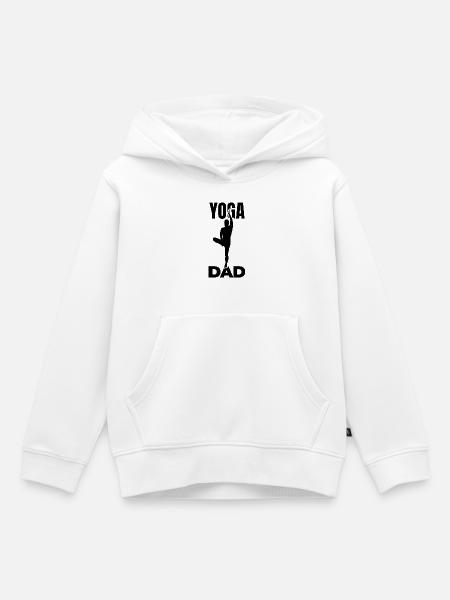 Yoga Papa - Kinder Premium Organic Hoodie - Weiß