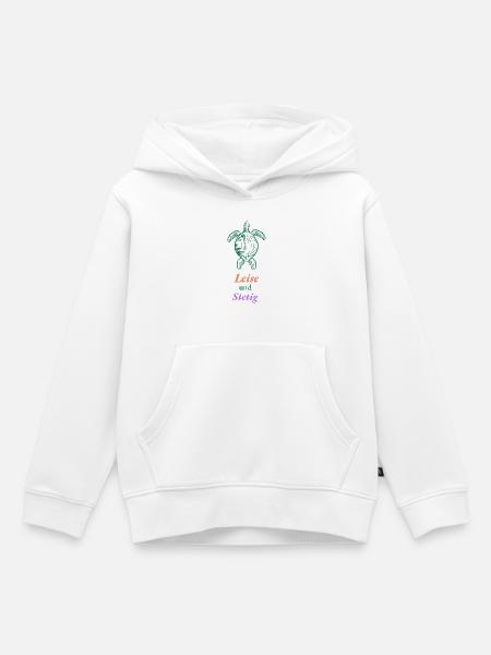 Leise und Stetig - Kinder Premium Organic Hoodie - Weiß