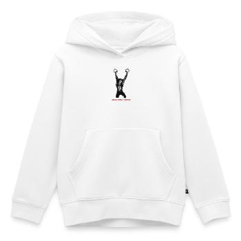 Calisthenics Evolution - Anneaux de gymnastique - Sweat Premium à capuche enfant bio - blanc - Devant - AI Model Kid Female (0cm)