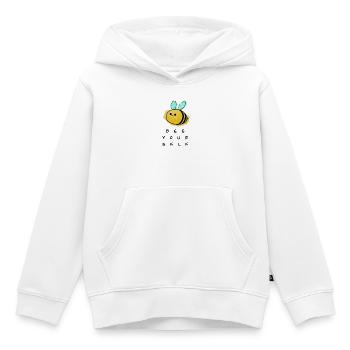 Bee yourself - Kids Premium Organic Hoodie - white - Front - AI Model Kid Female (0cm)