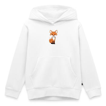 Niedlicher Fuchskarikatur-Print - Kinder Premium Organic Hoodie - Weiß - Vorne - AI Model Kid Female (0cm)