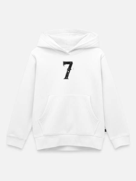 Galaktische Nummer Sieben Design - Kinder Premium Organic Hoodie - Weiß