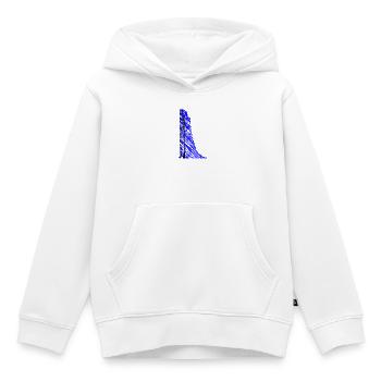 Silhouette d’art moderne de Laboe - Sweat Premium à capuche enfant bio - blanc - Devant - AI Model Kid Female (0cm)