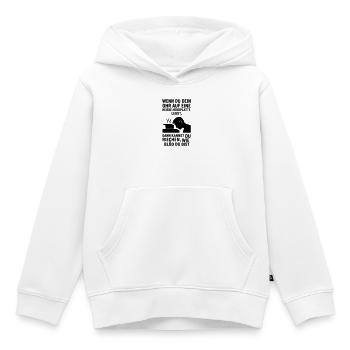 Stupidité idiote de la cuisinière - Sweat Premium à capuche enfant bio - blanc - Devant - AI Model Kid Female (0cm)