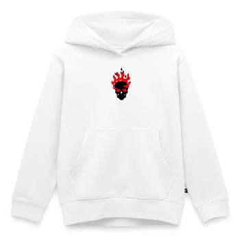 Schädel - Kinder Premium Organic Hoodie - Weiß - Vorne - AI Model Kid Female (0cm)