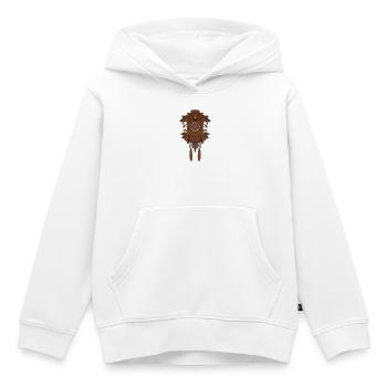 Vintage Rustic Cuckoo Clock Charm - Kids Premium Organic Hoodie - white - Front - AI Model Kid Female (0cm)
