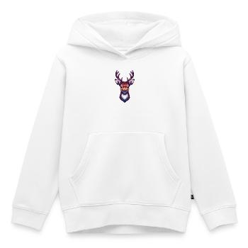 Hirschkopf cool niedlich - Kinder Premium Organic Hoodie - Weiß - Vorne - AI Model Kid Female (0cm)