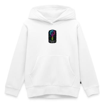 Cryptographe 256-bit Cybersécurité - Sweat Premium à capuche enfant bio - blanc - Devant - AI Model Kid Female (0cm)