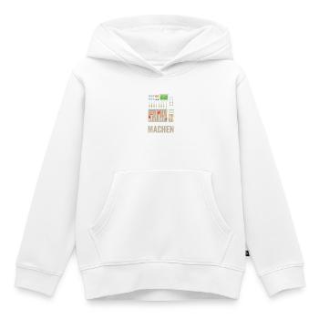 Ja ich weiß was Knöpfe tun Tontechniker - Sweat Premium à capuche enfant bio - blanc - Devant - AI Model Kid Female (0cm)