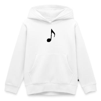 Note musicale : musique - Sweat Premium à capuche enfant bio - blanc - Devant - AI Model Kid Female (0cm)
