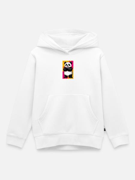 Panda - Kinder Premium Organic Hoodie - Weiß