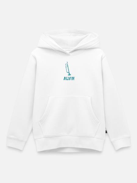 Alvin - Kinder Premium Organic Hoodie - Weiß