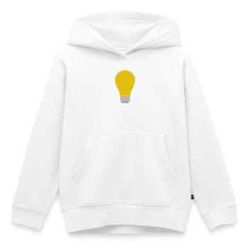 Ampoule - Sweat Premium à capuche enfant bio - blanc - Devant - AI Model Kid Female (0cm)