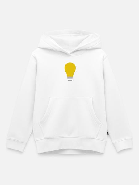 Glühbirne - Kinder Premium Organic Hoodie - Weiß