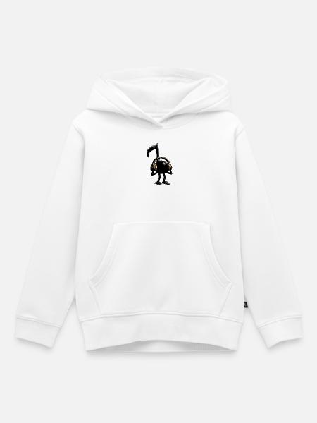 Musiknote - Kinder Premium Organic Hoodie - Weiß
