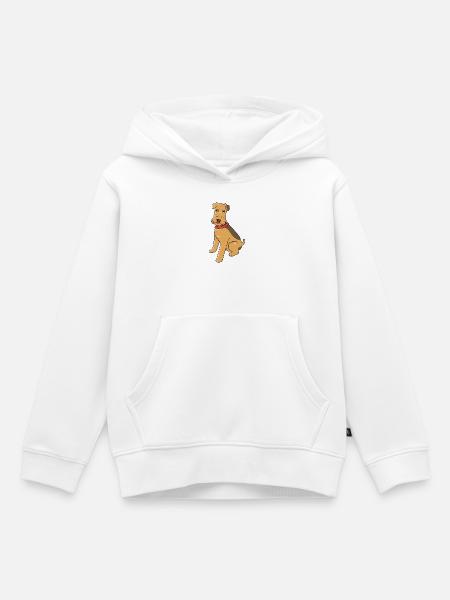 Airedale Terrier - Kinder Premium Organic Hoodie - Weiß