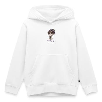 Barista Chibi Girl Coffee Espresso Cadeau - Sweat Premium à capuche enfant bio - blanc - Devant - AI Model Kid Female (0cm)