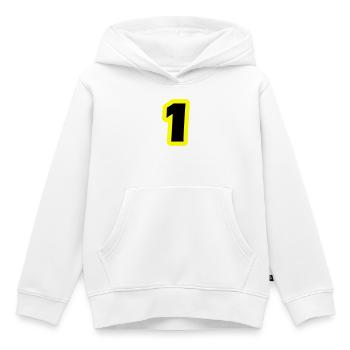 1 Zahl symbol - Kinder Premium Organic Hoodie - Weiß - Vorne - AI Model Kid Female (0cm)