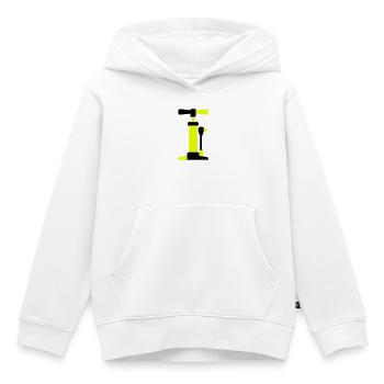 Bicycle Air Pump Graphic - Kids Premium Organic Hoodie - white - Front - AI Model Kid Female (0cm)