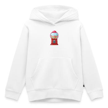 Machine à boules de chewing-gum - Sweat Premium à capuche enfant bio - blanc - Devant - AI Model Kid Female (0cm)