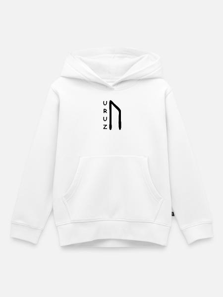 Uruz Rune Runen - Kinder Premium Organic Hoodie - Weiß