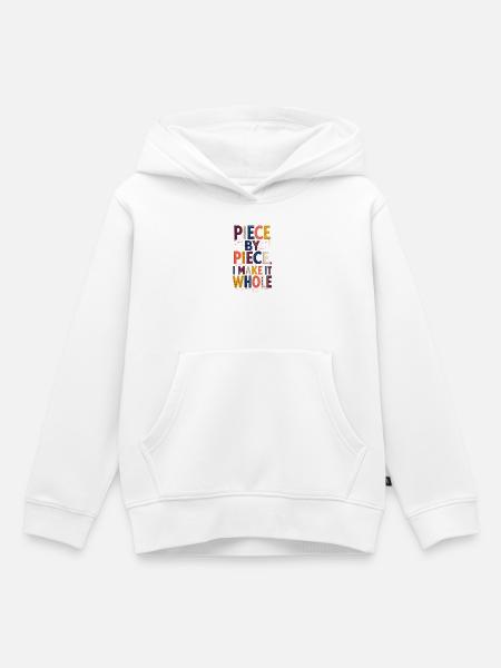 Frieden Stück für Stück Flickwerk - Kinder Premium Organic Hoodie - Weiß
