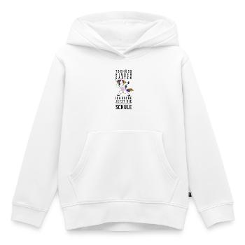 Tschüss Kindergarten, hallo Schule – Einhorn rockt - Kinder Premium Organic Hoodie - Weiß - Vorne - AI Model Kid Female (0cm)