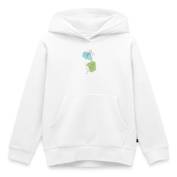 Lineart Gänseblümchen mit Pastellformen - Kinder Premium Organic Hoodie - Weiß - Vorne - AI Model Kid Female (0cm)