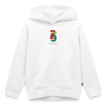 25 Jahre – Modernes Jubiläumsdesign - Kinder Premium Organic Hoodie - Weiß - Vorne - AI Model Kid Female (0cm)