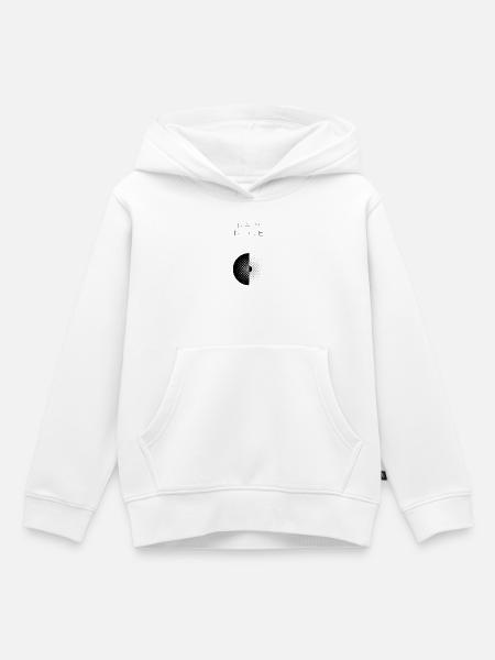 D-Halftone Kreis Muster - Kinder Premium Organic Hoodie - Weiß