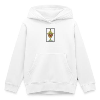 EINER DER BECHER - Kinder Premium Organic Hoodie - Weiß - Vorne - AI Model Kid Female (0cm)