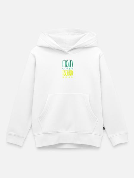 moin liebe tschüss hass - Kinder Premium Organic Hoodie - Weiß