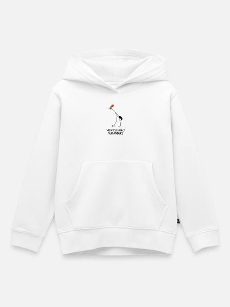 Nicht schräg – nur anders – Hahn - Kinder Premium Organic Hoodie - Weiß