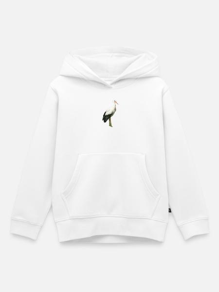 Storch - Kinder Premium Organic Hoodie - Weiß