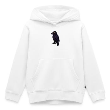 Dunkler Rabe im Purpurlicht - Kinder Premium Organic Hoodie - Weiß - Vorne - AI Model Kid Female (0cm)