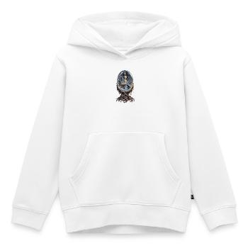 Mondphasen-Wurzel in magischer Schneekugel - Kinder Premium Organic Hoodie - Weiß - Vorne - AI Model Kid Female (0cm)