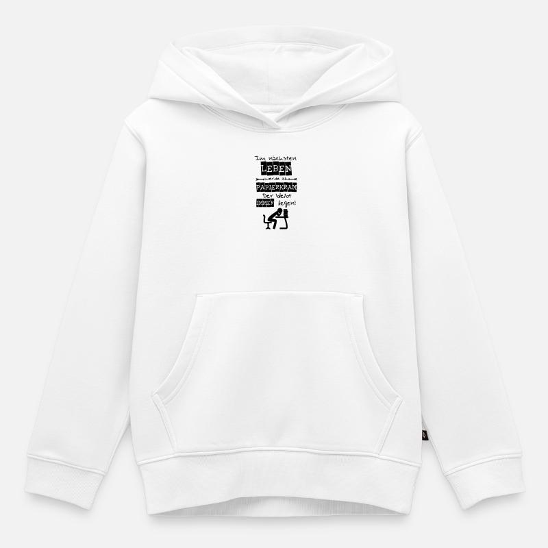 Ich werde Papierkram Spruch Geschenk - Kinder Premium Organic Hoodie - Weiß