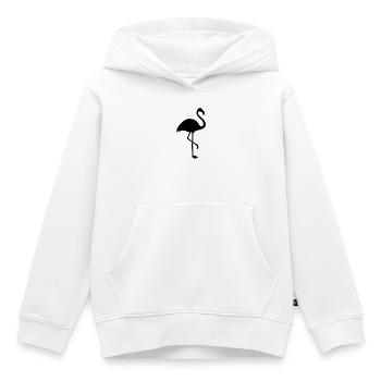Flamingo Silhouette Trend - Kinder Premium Organic Hoodie - Weiß - Vorne - AI Model Kid Female (0cm)