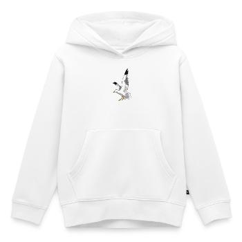 mouette - Sweat Premium à capuche enfant bio - blanc - Devant - AI Model Kid Female (0cm)